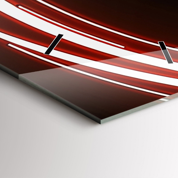 Vertikální skleněné hodiny Kočka s červenýma očima