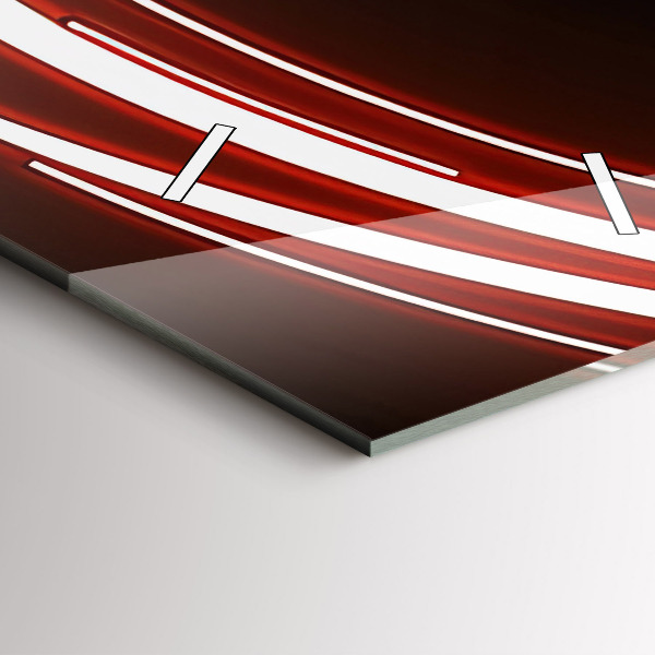 Vertikální skleněné hodiny Kočka s červenýma očima