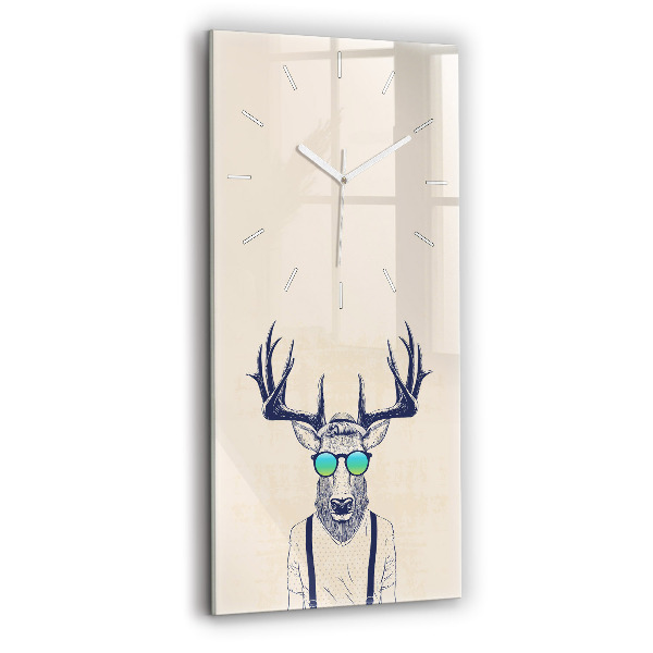 Vertikální skleněné hodiny Abstraktní jelen