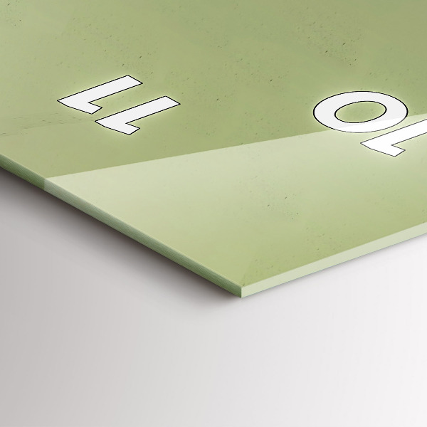 Vertikální skleněné hodiny Grafický los