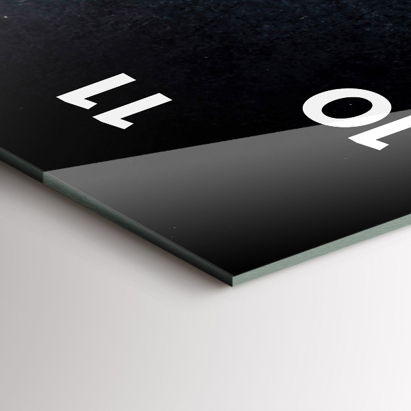 Vertikální skleněné hodiny Zelenina