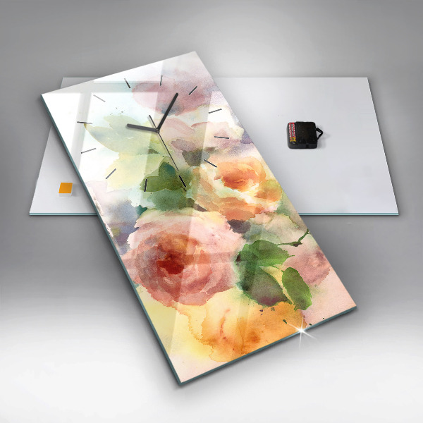 Vertikální skleněné hodiny Vizualizace přírody