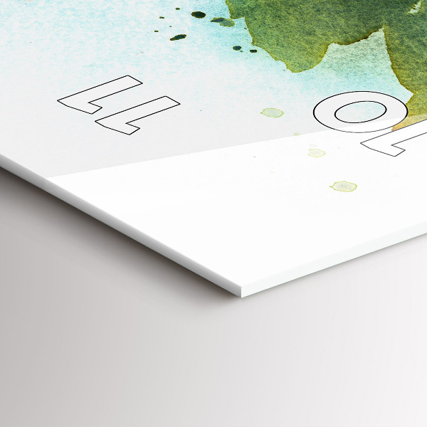 Vertikální skleněné hodiny Vizualizace přírody