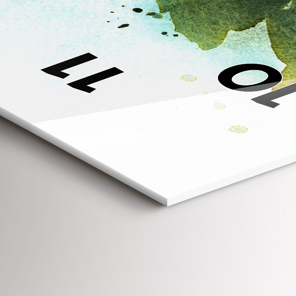 Vertikální skleněné hodiny Vizualizace přírody