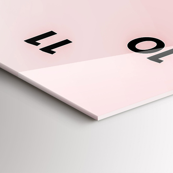 Vertikální skleněné hodiny Nápis Love yourself