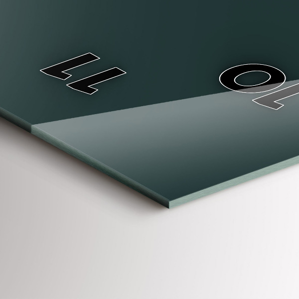 Vertikální skleněné hodiny Line-art města Brna