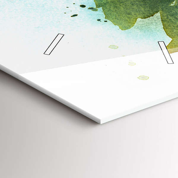 Vertikální skleněné hodiny Růže ve váze akvarel