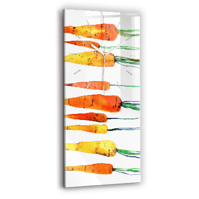 Vertikální skleněné hodiny Ilustrace mrkve