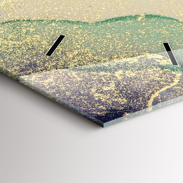 Vertikální skleněné hodiny Barevná abstrakce