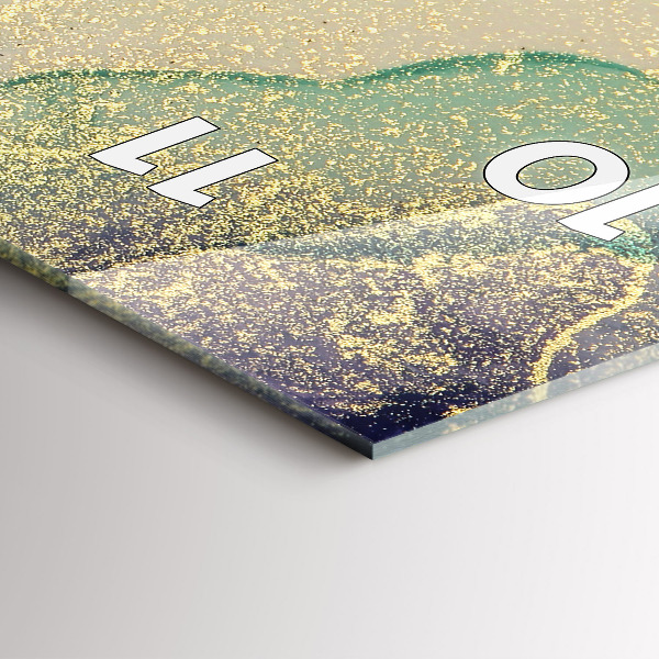 Vertikální skleněné hodiny Barevná abstrakce