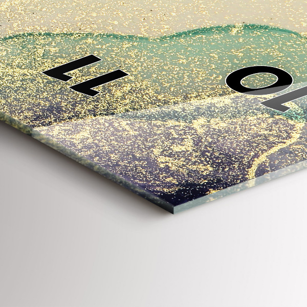 Vertikální skleněné hodiny Barevná abstrakce