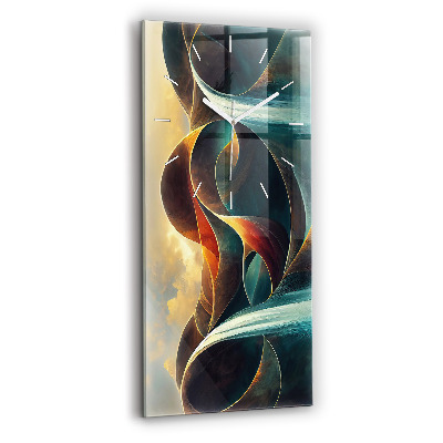 Vertikální skleněné hodiny Tekoucí vodopád