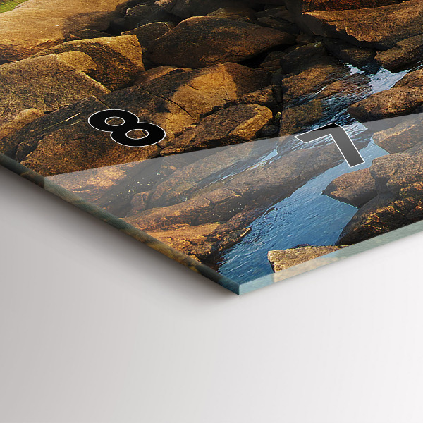 Horizontální hodiny na skle Maják Annisquam