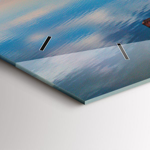 Horizontální hodiny na skle Jezerní most