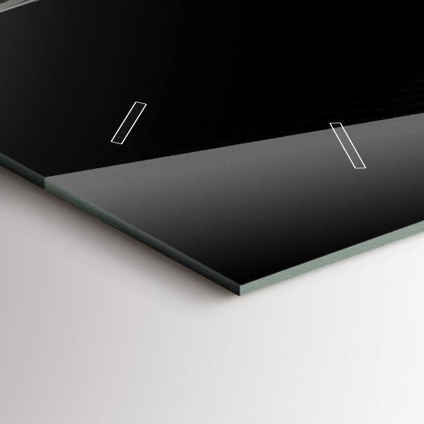 Horizontální hodiny na skle Abstraktní kouř