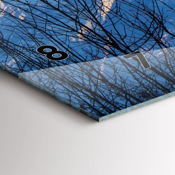 Horizontální hodiny na skle Pohled na hory