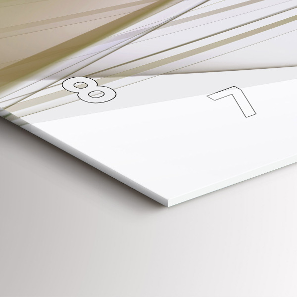 Horizontální hodiny na skle Jasná abstrakce