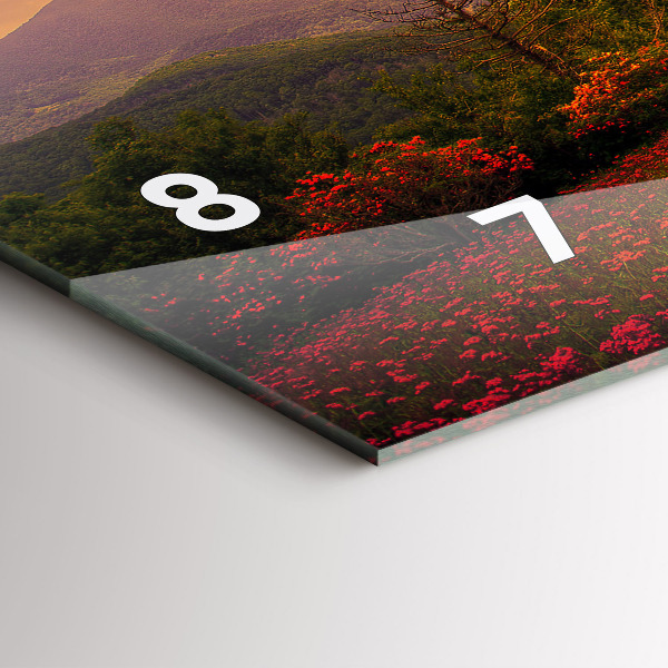 Horizontální hodiny na skle Strom se srdcem lásky