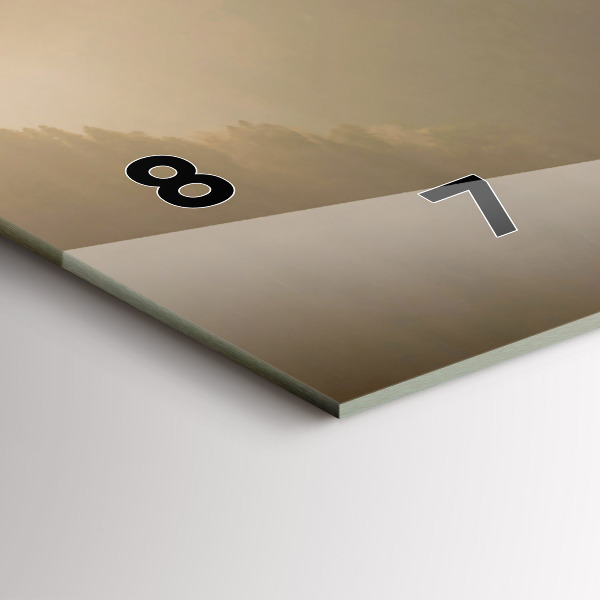 Horizontální hodiny na skle Strom v horách