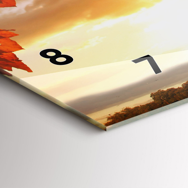 Horizontální hodiny na skle Eiffelova věž