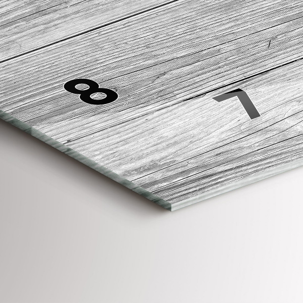 Horizontální hodiny na skle Dřevěné panely