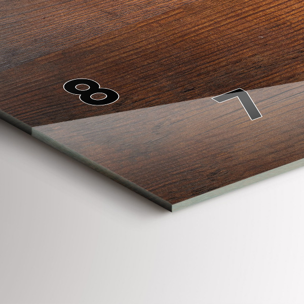 Horizontální skleněné hodiny na stěnu Staré dřevo