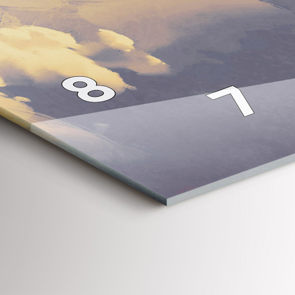 Horizontální hodiny na skle Papírové lodě