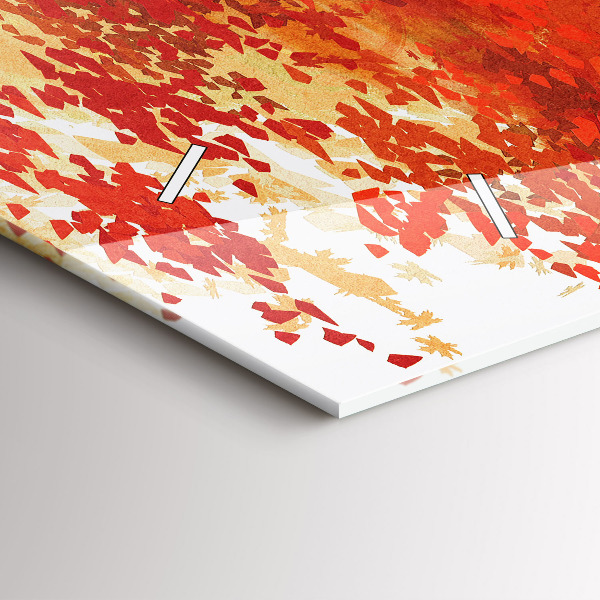 Horizontální hodiny na skle Nevěsta na podzim