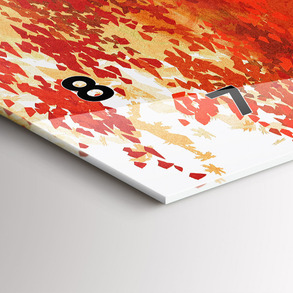 Horizontální hodiny na skle Nevěsta na podzim