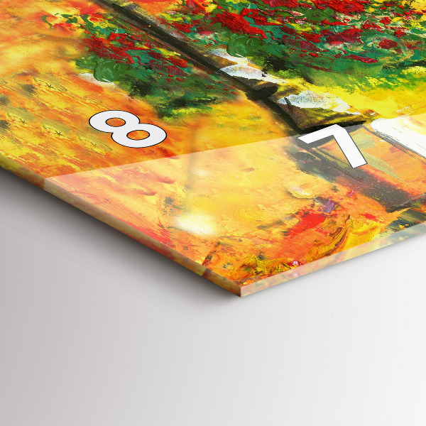 Horizontální hodiny na skle Benátský most Rialto