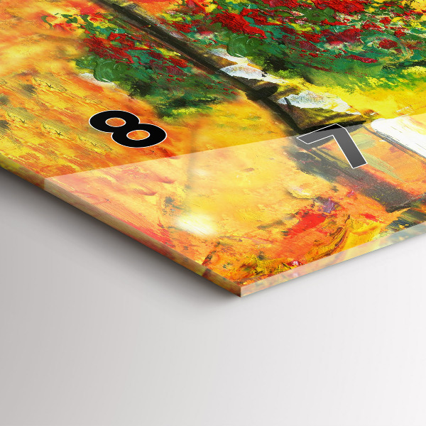 Horizontální hodiny na skle Benátský most Rialto