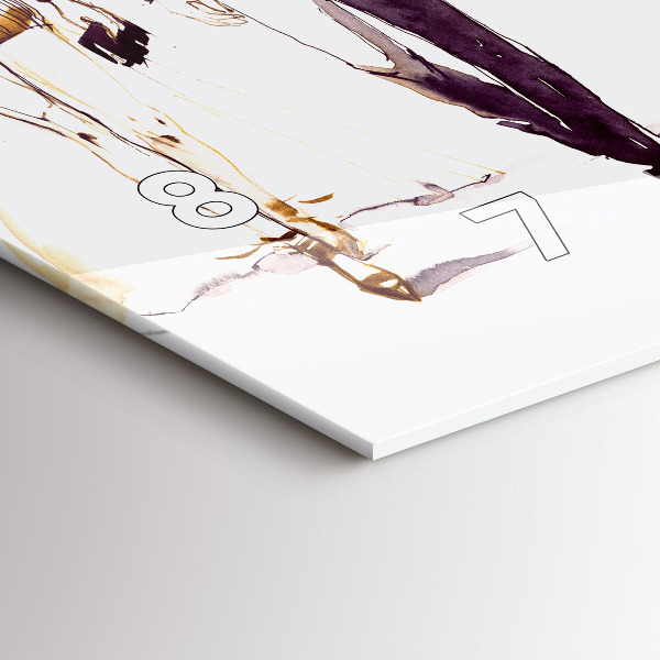 Horizontální hodiny na skle Žena a muž