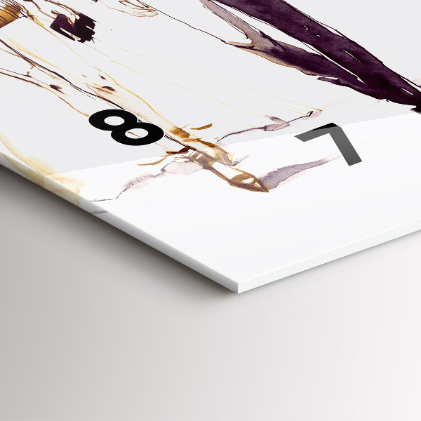 Horizontální hodiny na skle Žena a muž