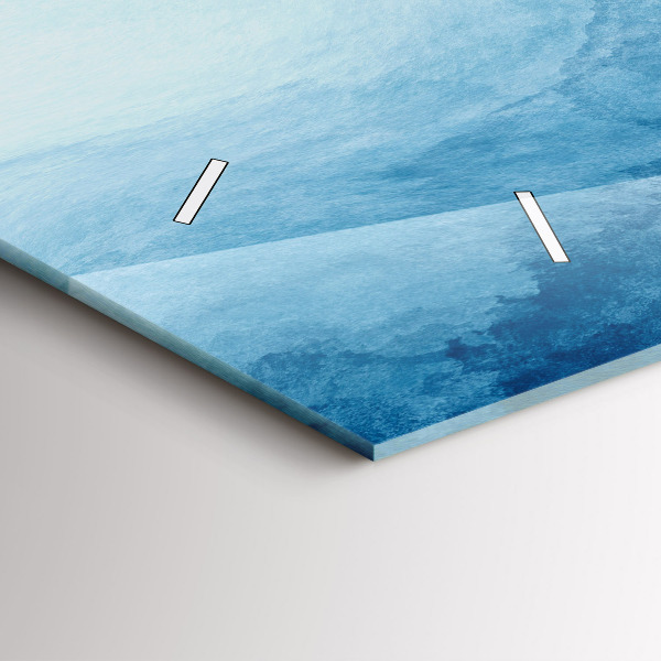 Horizontální skleněné hodiny na stěnu Vodní abstrakce