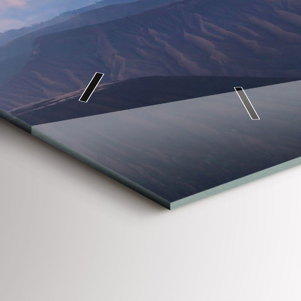 Horizontální hodiny na skle Krásná krajina