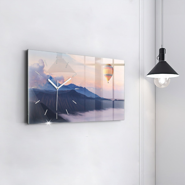 Horizontální hodiny na skle Krásná krajina