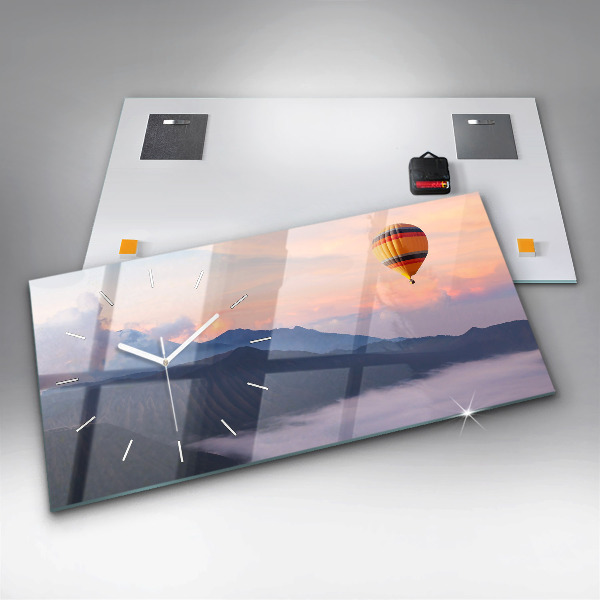 Horizontální hodiny na skle Krásná krajina