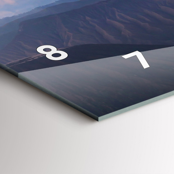 Horizontální hodiny na skle Krásná krajina