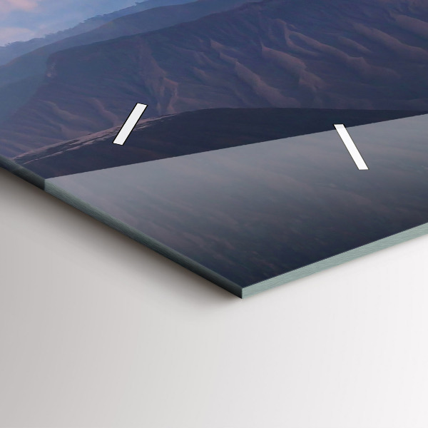 Horizontální hodiny na skle Krásná krajina