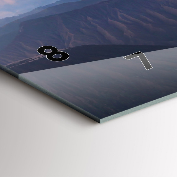 Horizontální hodiny na skle Krásná krajina