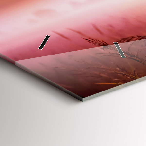 Horizontální hodiny na skle Mlhavé ráno