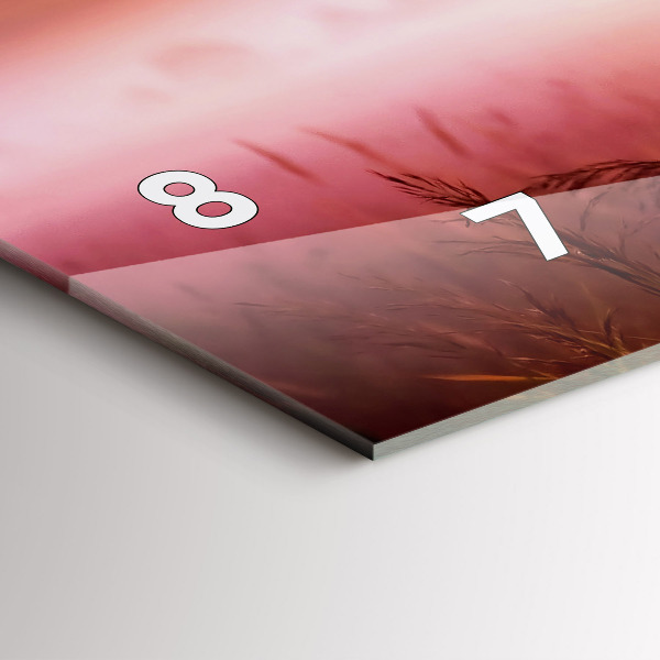 Horizontální hodiny na skle Mlhavé ráno