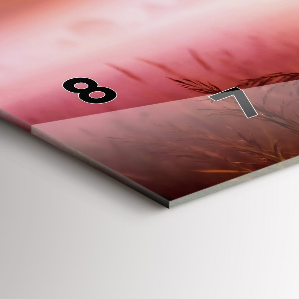 Horizontální hodiny na skle Mlhavé ráno