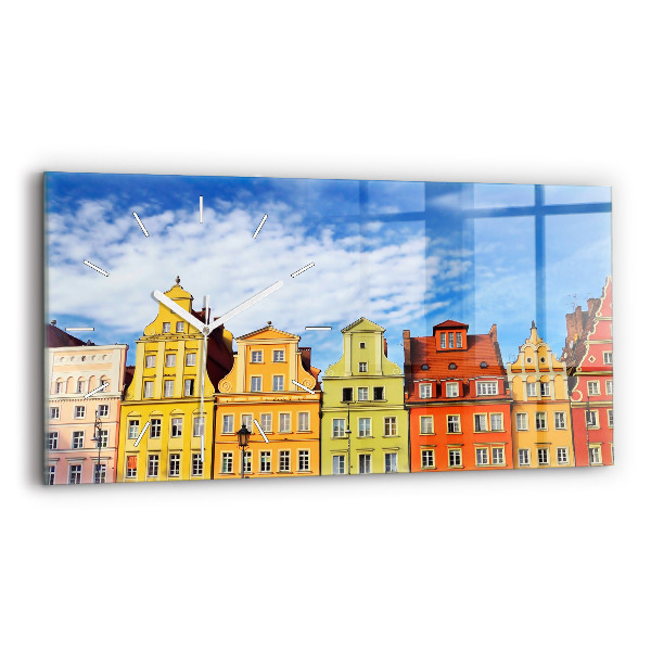 Horizontální hodiny na skle Vratislav - Staré město