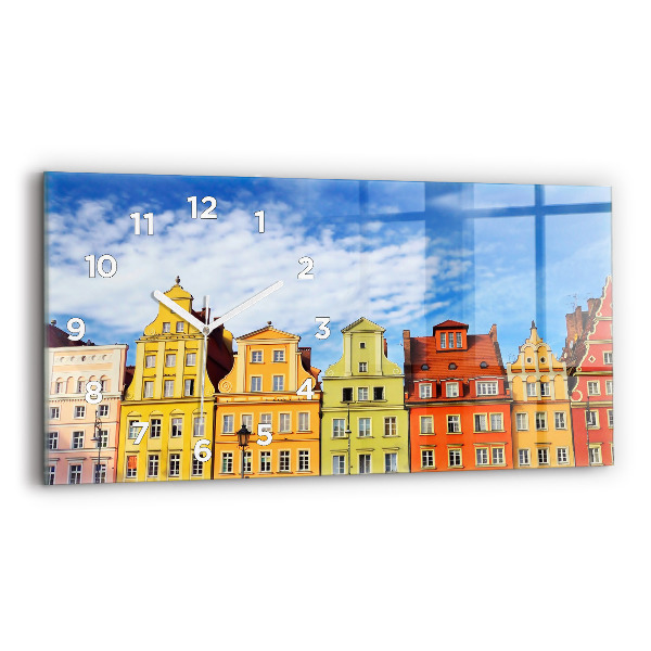Horizontální hodiny na skle Vratislav - Staré město