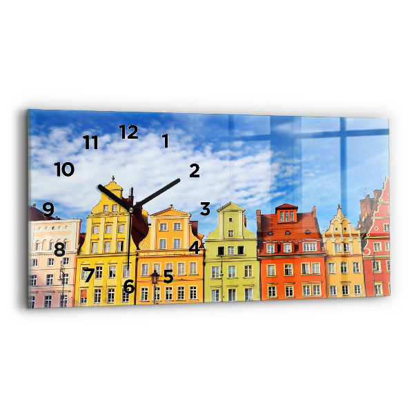 Horizontální hodiny na skle Vratislav - Staré město
