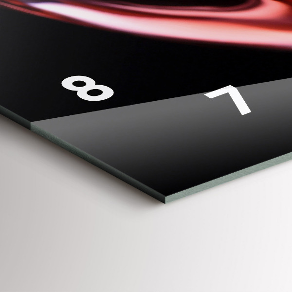 Horizontální hodiny na skle Sklenice vína