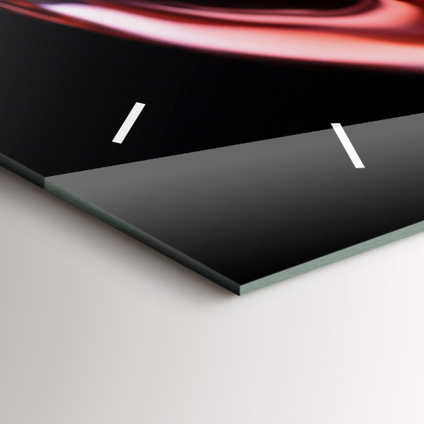 Horizontální hodiny na skle Sklenice vína