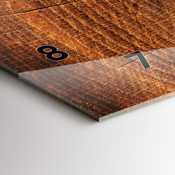 Horizontální hodiny na skle Kmen starého stromu