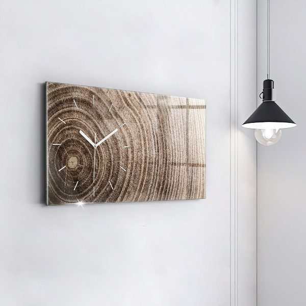 Horizontální hodiny na skle Kmen stromu